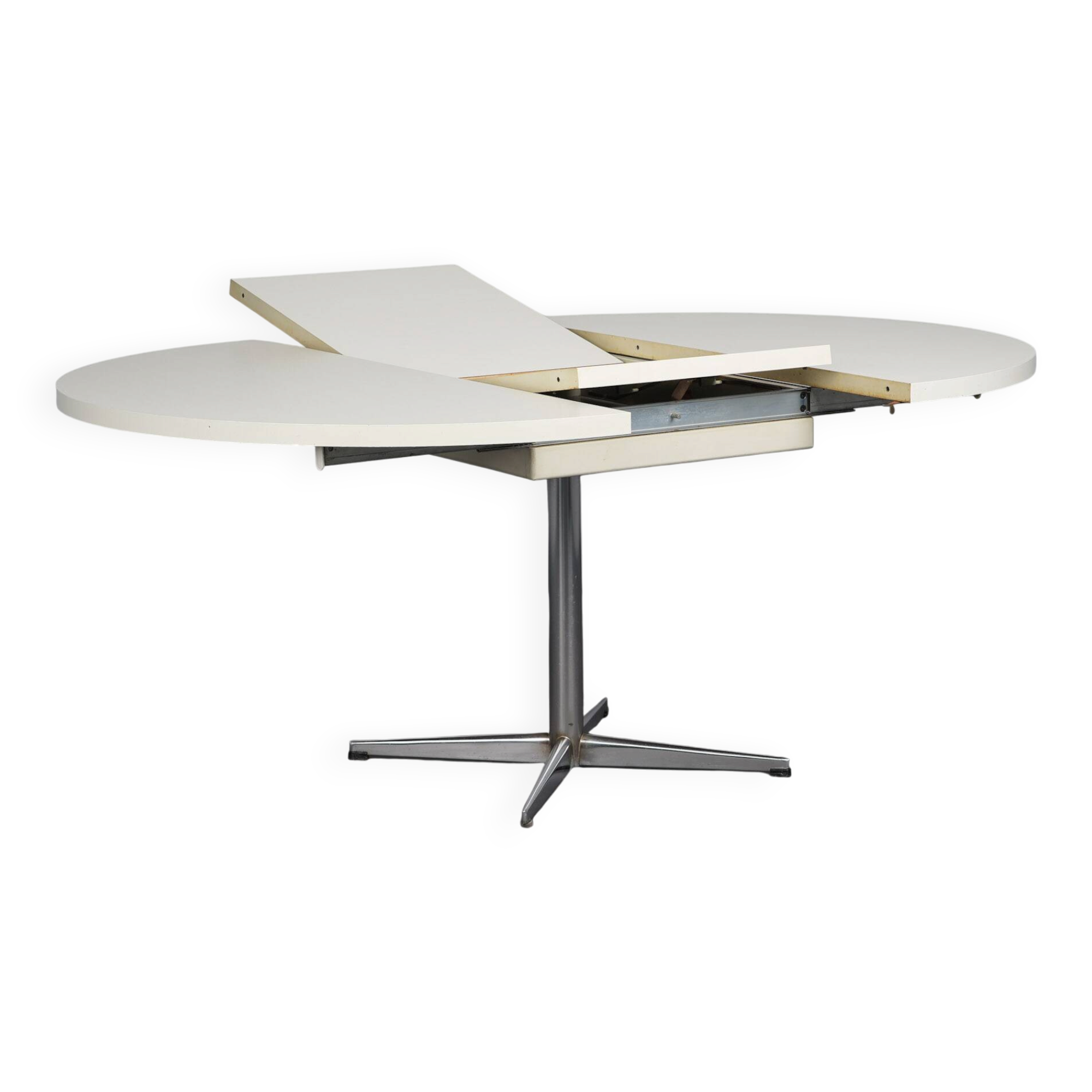 Table à manger ronde extensible par Pastoe, Pays-Bas, années 1970