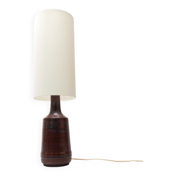 Lampe scandinave en céramique sang de boeuf Désirée Stentoj 1970