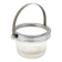 Art Deco sugar bowl, silver-plated brass, pressed glass, Poland, 1950s