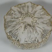 1960s 1970s Ceiling Lamp  Flush Mount in Glass & Metal Space Age Design