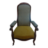 *Louis Philippe style Voltaire armchair in quality wood weathered by time - the backrest and l
