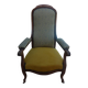 *Fauteuil voltaire  de style Louis Philippe en bois de qualité patiné par le temps - le dossier et l