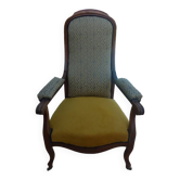 *Louis Philippe style Voltaire armchair in quality wood weathered by time - the backrest and l