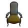 *Fauteuil voltaire  de style Louis Philippe en bois de qualité patiné par le temps - le dossier et l