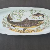 Plat à poisson : porcelaine de Sologne