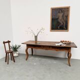 19th century walnut drapery table 2m1