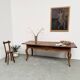 19th century walnut drapery table 2m1