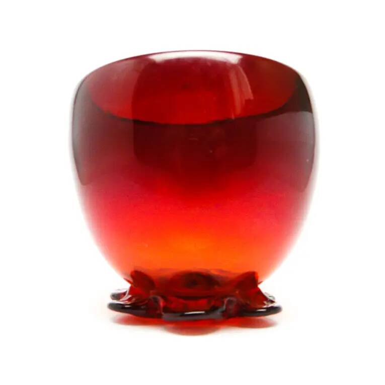 Vase, mid-century modern, glass, designed by J. Słuczan-Orkusz, Poland, 1970s