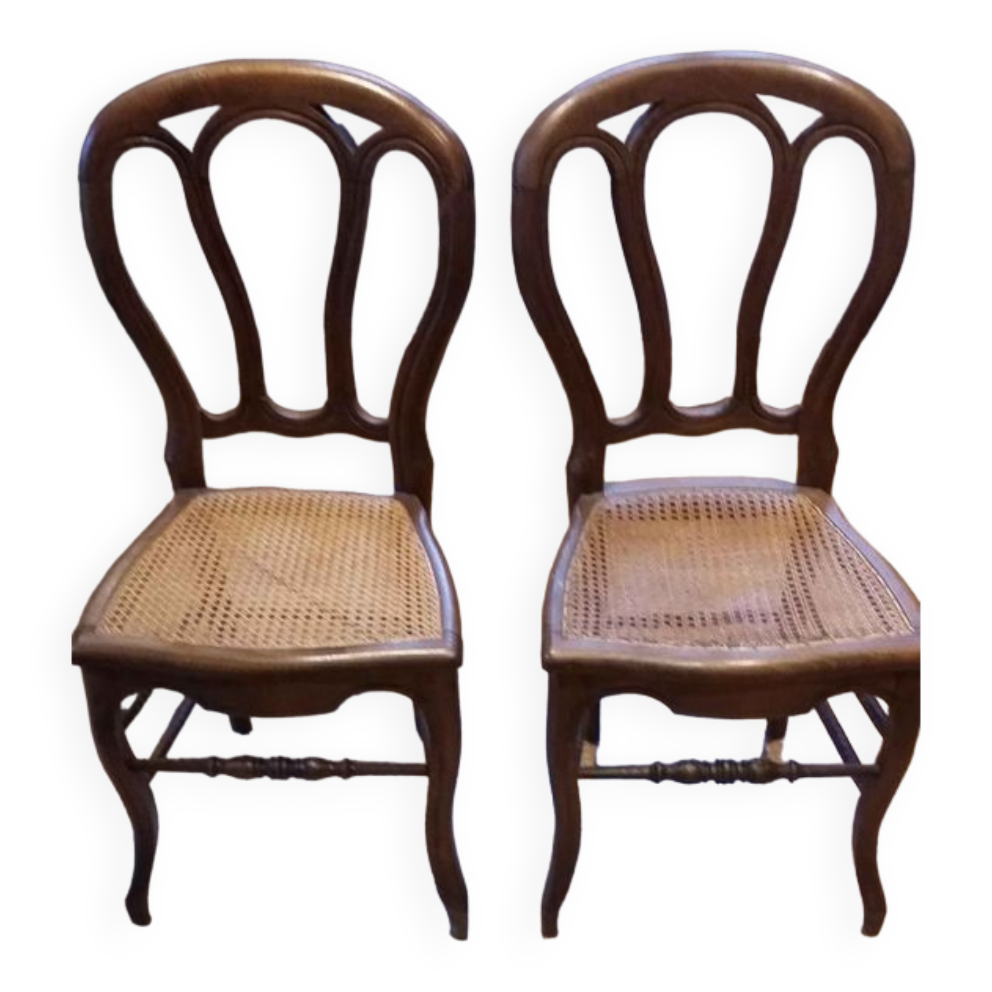 2 Louis Philippe canned chairs