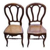 2 Louis Philippe canned chairs