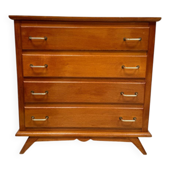 Vintage chest of drawers with compass feet