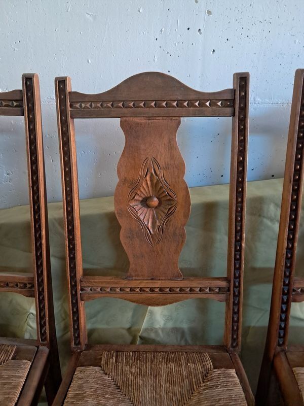 Lot de 6 chaises rustiques