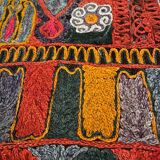 Hand woven flat woven Iraqi artisan rug.