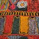 Hand woven flat woven Iraqi artisan rug.