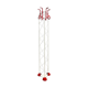 Modern white and red metal coat hanger, Italy 1980s