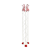 Modern white and red metal coat hanger, Italy 1980s