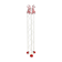 Modern white and red metal coat hanger, Italy 1980s