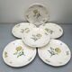 Lots of 6 flat plates model embrun, with floral motifs. Stamped Salins France