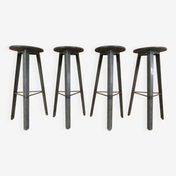 4 vintage loft bistro bar stools