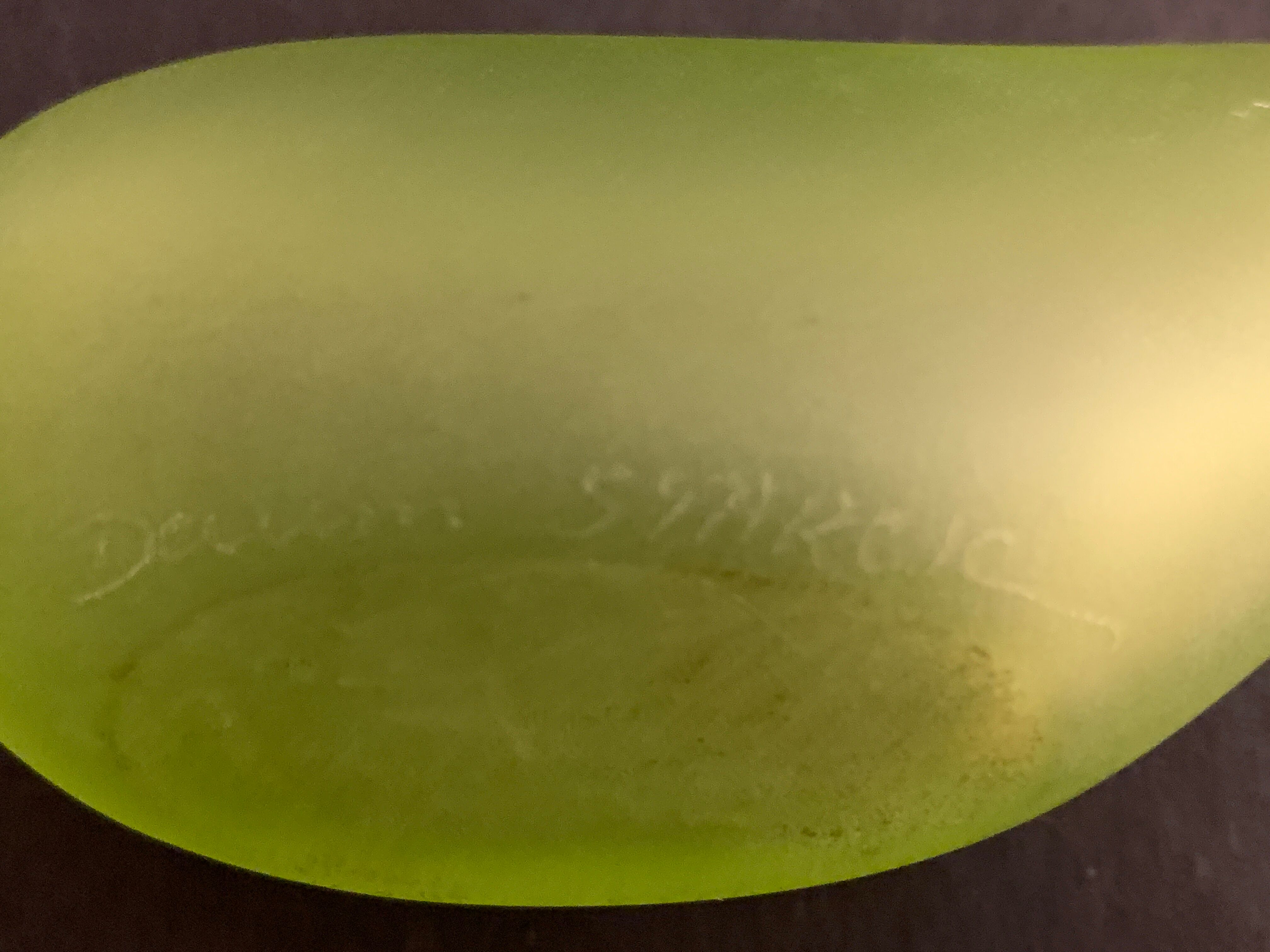 Green vase design Daum by Philippe Starck, strangeness model, 1988