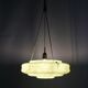 Large Art Deco pendant light in marbled glass with cord suspension, 1920s-1930s