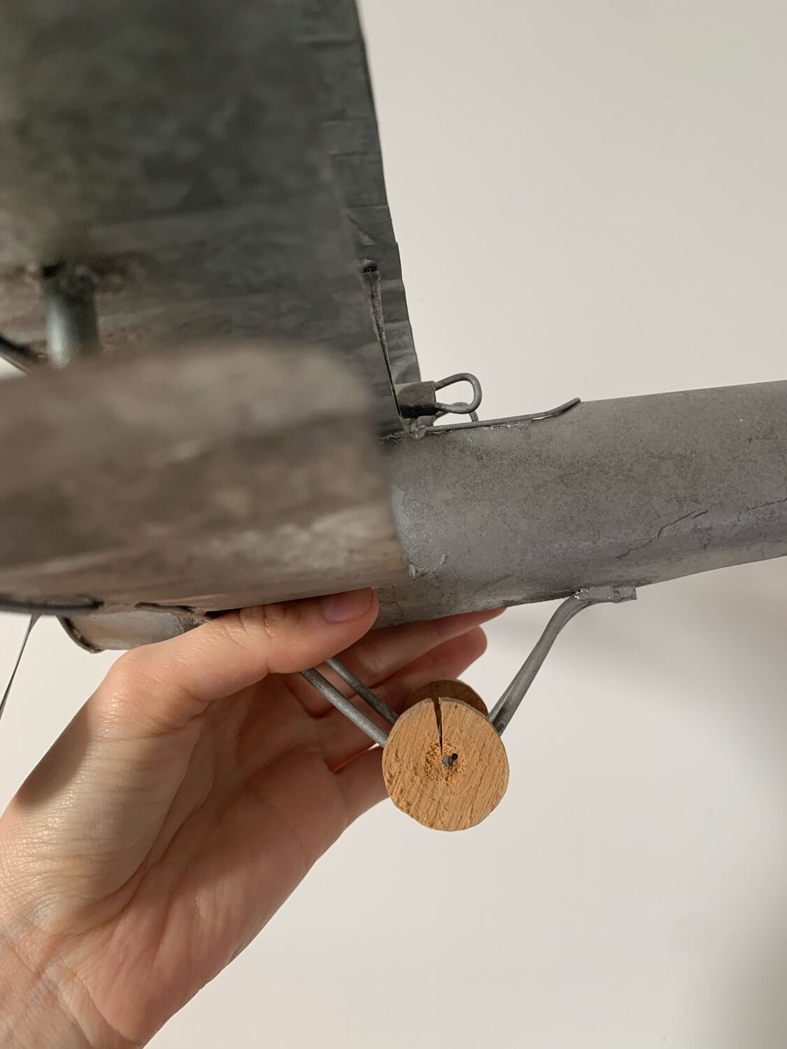 Vintage decorative metal airplane (can hang)