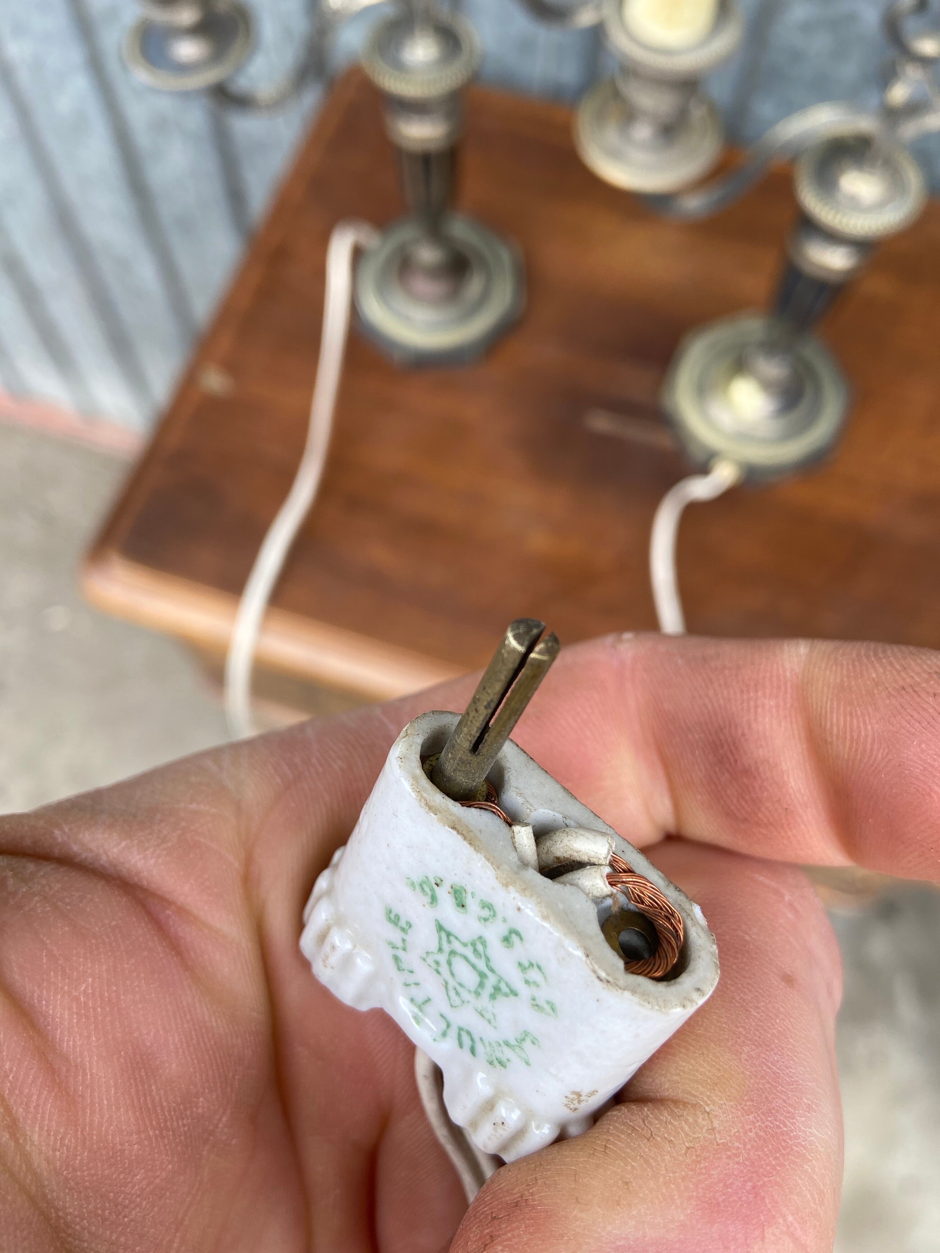 Pair of candlesticks girandoles Louis XVI silver empire