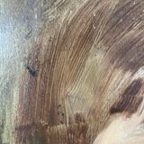 Portrait à l'huile sur carton