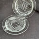 2 art deco glass ashtrays