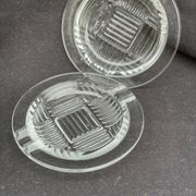 2 cendriers art déco verre