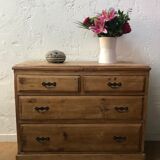 Wooden chest of drawers iron handles