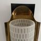 Mid-century pair of wall sconces in textured glass and brass, 1950s, Germany.