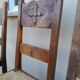 6 old oak chairs, brutalist wood, straw