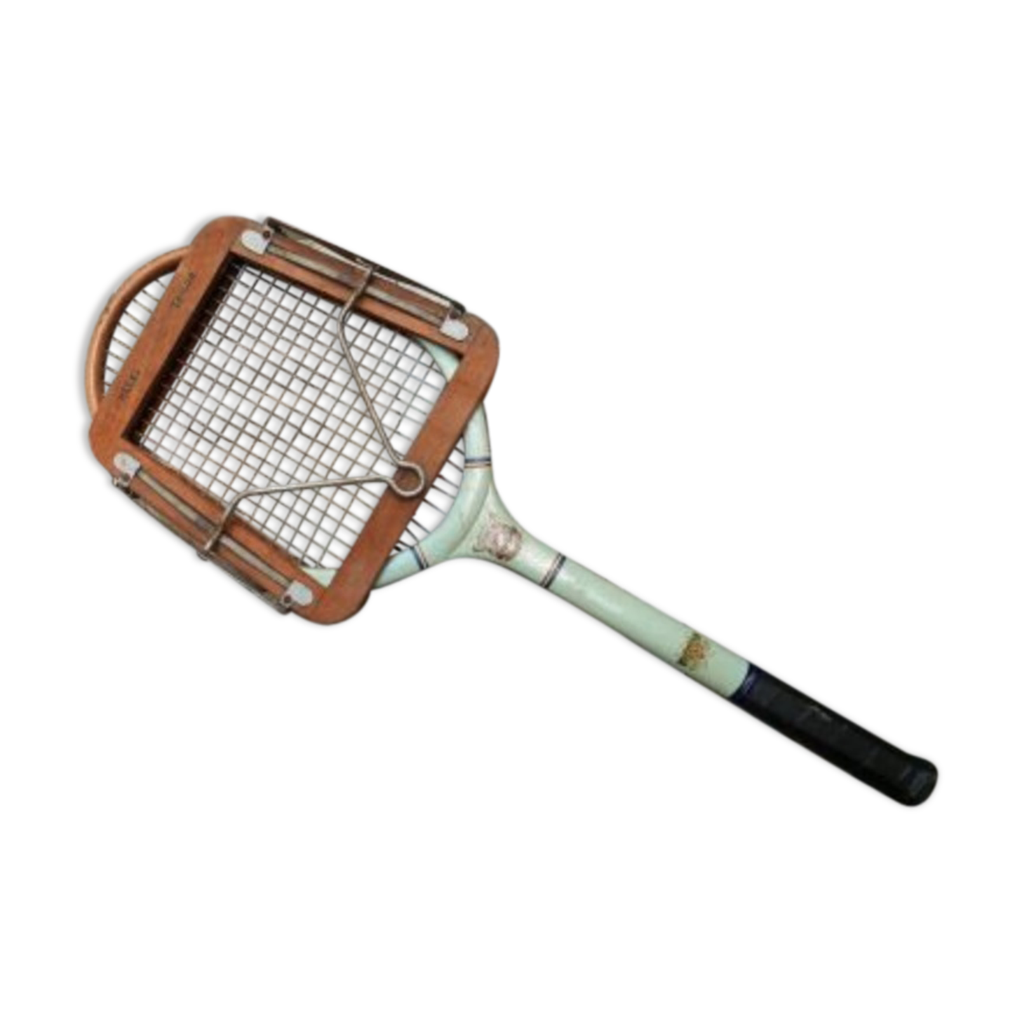 Old wooden tennis racket
