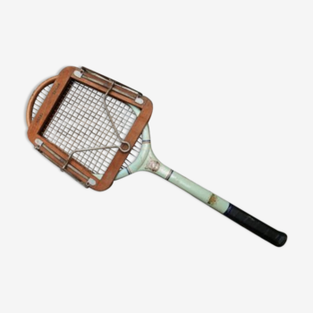 Old wooden tennis racket