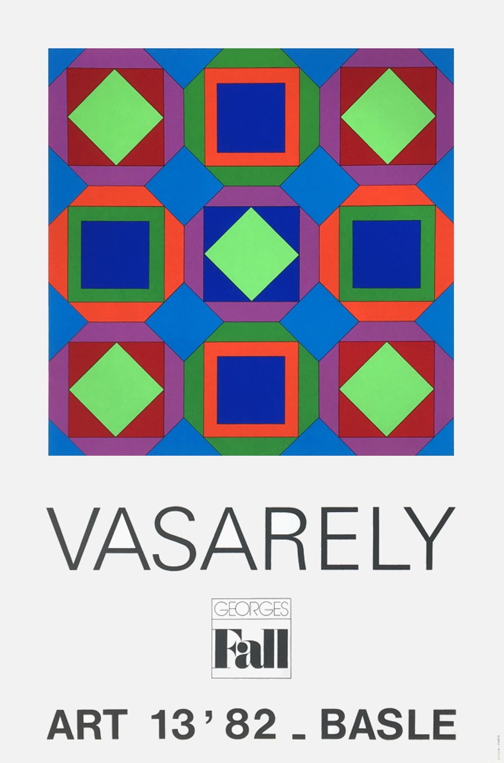 Victor vasarely serigraphie art basel 1982