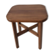 Antique waxed wood stool, side table, vintage seat, farmhouse stool