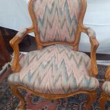 Louis XI style cabriolet armchair