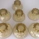 Lot of 7 yellow cups with footing in Star 50s . Art deco