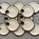 Set de 12 assiettes barbotine poisson Longwy
