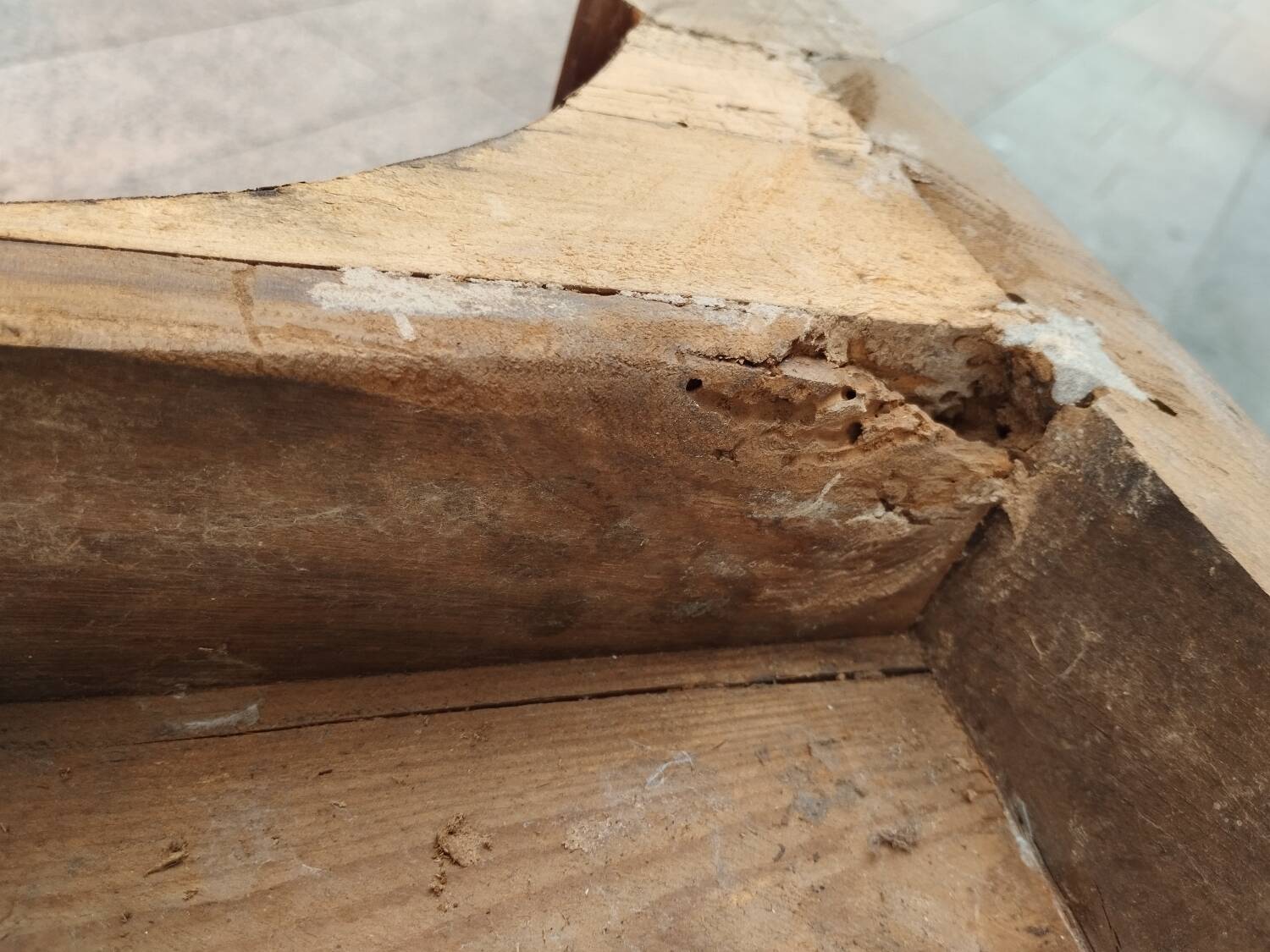 Antique Louis XVI style console with marble top