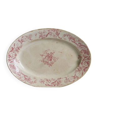 Plat ancien, plat légumier gien vintage, vaisselle ancienne gien