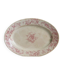 Old dish, vintage Gien vegetable dish, antique Gien crockery.
