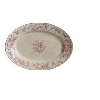 Old dish, vintage gien vegetable dish, antique gien tableware.