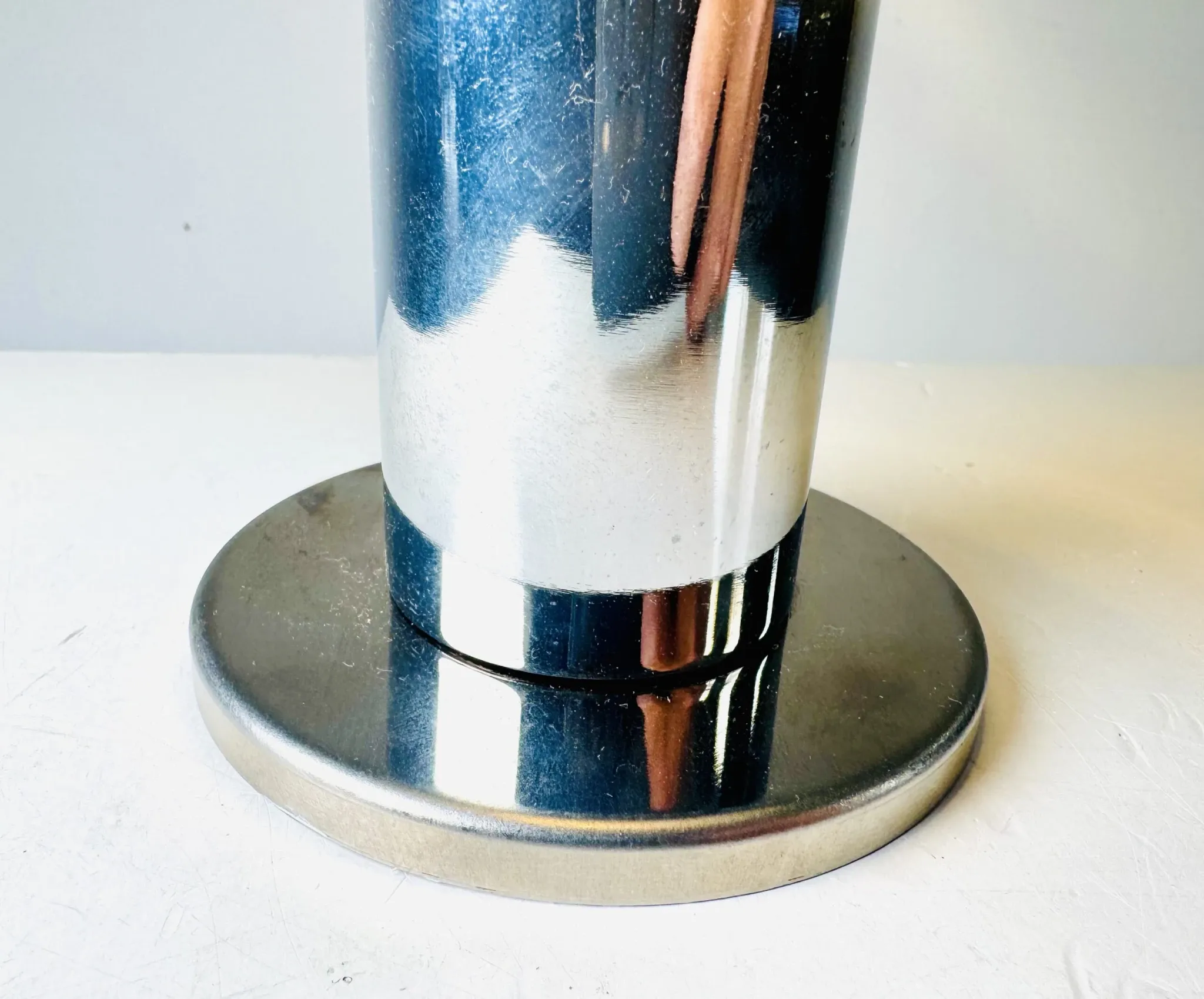 Chrome Plated Table Lamp By Motoko Ishii For Staff Leuchten, Germany, 1970S