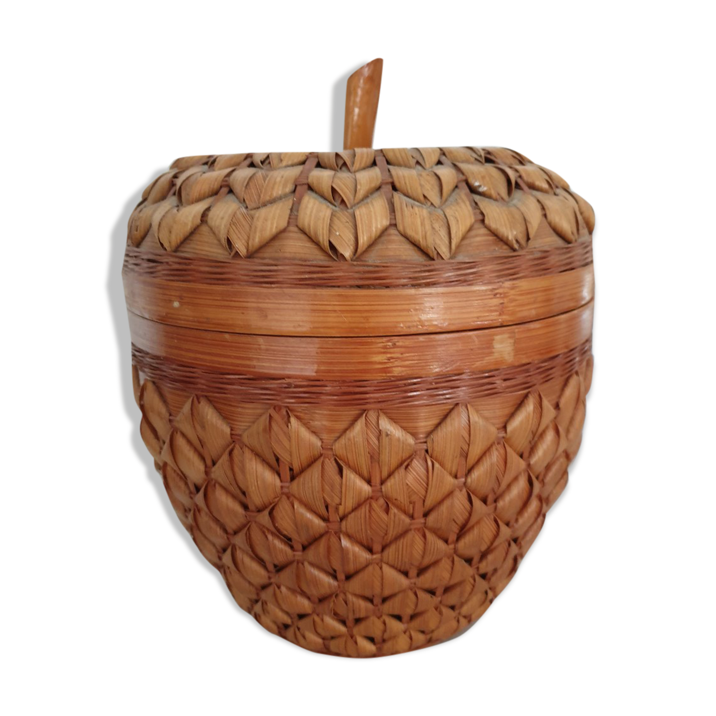 Box "Apple" in wicker 70s