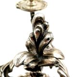 Wiskeman, pair of rococo chandelier, silver metal