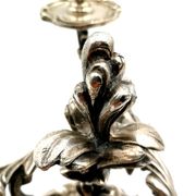Paire de chandelier rococo, métal argenté