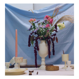 Decorated stemmed cup