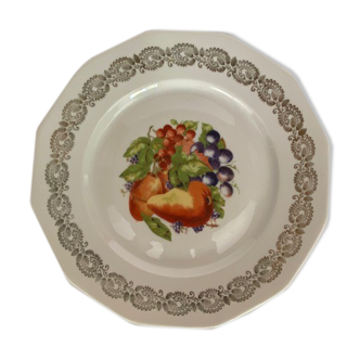 Plat à gâteaux ou assiette surélevée porcelaine du centre